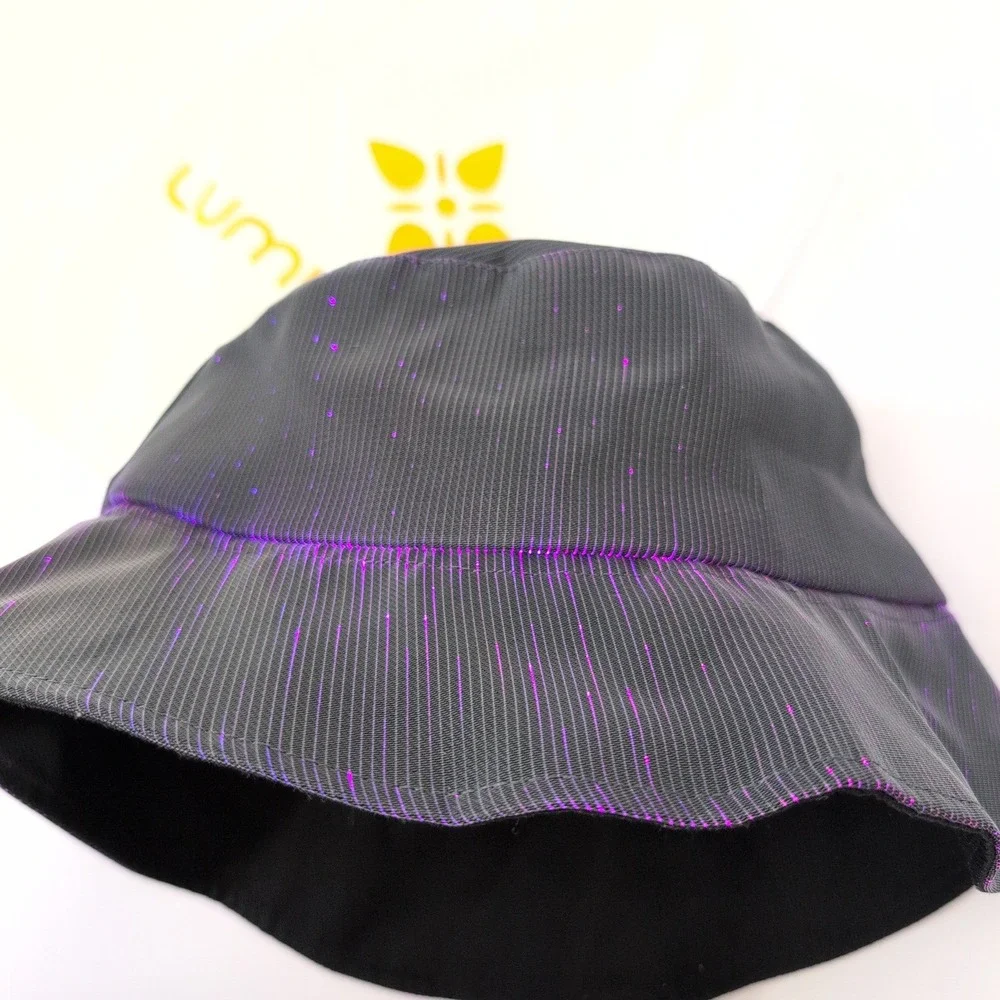 LumiSonata Fiber‎ Optic LED Light Up Bucket Hat Festival Rave Wear Multi-Color